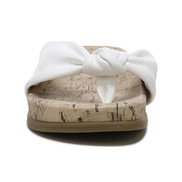 LifeStride Women's Happy Sandal white slip ons Faux Leather Comfort Size 9 - Picture 2 of 7